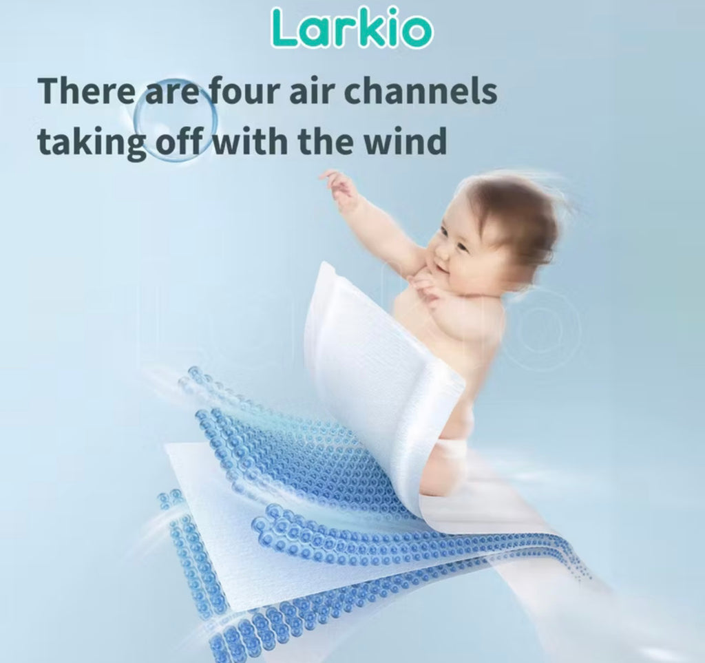 Example ￼Larkio 50 PCS diaper for Baby Unisex Ultra thin and dry Breathable diapers Pull-up Pants product
